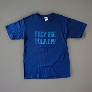 Vintage F**k Off Shirt XL Blue 80s EIICY OSE POLAR OPP Streetwear Punk New York